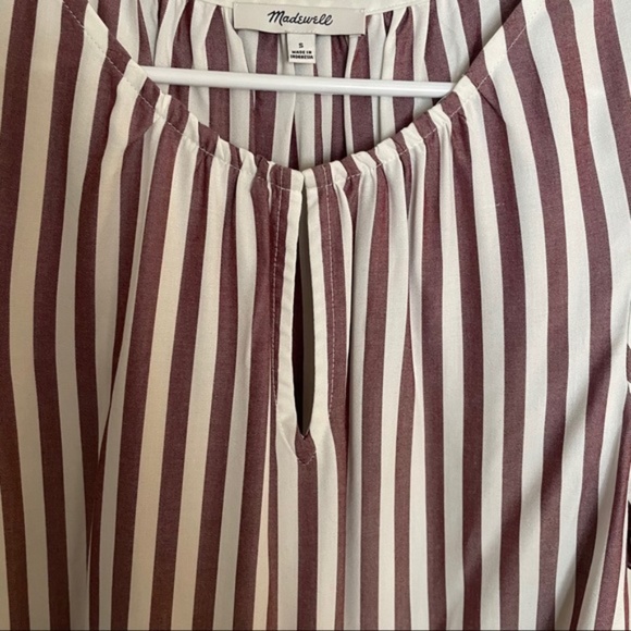NWOT Madewell Stanza Ruffle Hem Top in Stripe - Picture 7 of 9